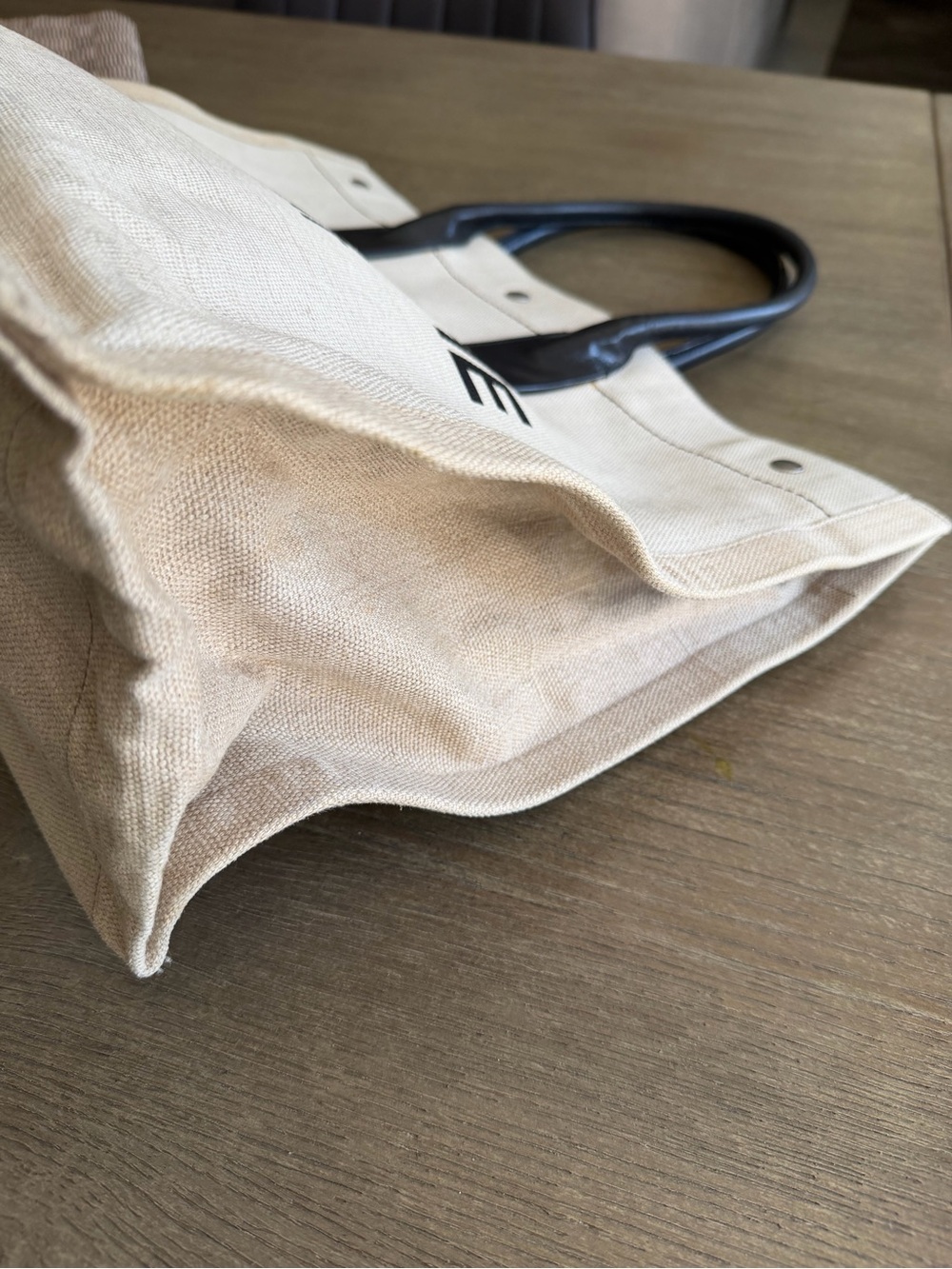 Authentic Saint Laurent Canvas Rive Gauche Tote in Ivory and Black - Picture 8 of 17